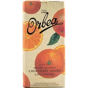 Chocolate artesano con naranja 125 g