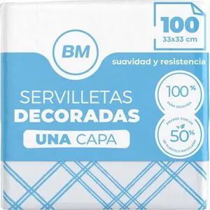 Servilletas decoradas 33x33 100 unidades