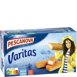 Varitas de merluza empanadas congeladas 300 g