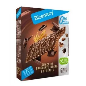 Barrita chocolate negro 0% azúcar 6 unidades