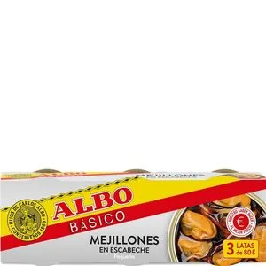 Mejillones en escabeche, 3x80g