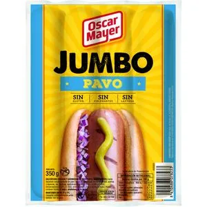 Salchicha jumbo de pavo 4 undiades 350 g