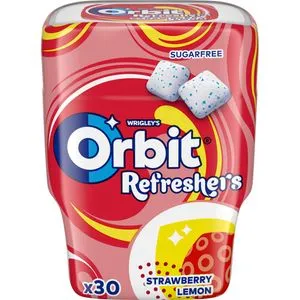 Chicle sabor fresa y limón 30 uniades