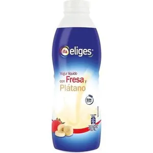 Yogur líquido con fresa y plátano 1 l