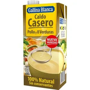 Caldo de pollo con verduras 1 l