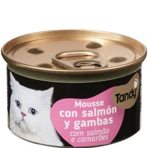 Mousse de salmón y gamba para gato