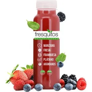 Zumo de manzana, frutos rojos y plátano 25 cl