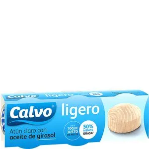 Atún claro ligero en aceite de girasol 3x60 g