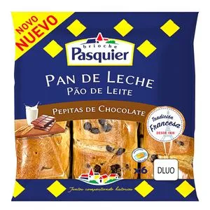 Pan de leche con pepitas de chocolate 6 unidades
