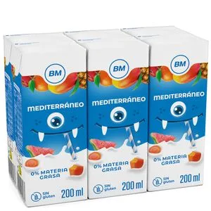 Fruta+leche mediterráneo 6x200 ml