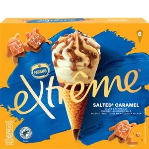 Helado cono caramelo salado 6 unidades