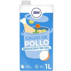 Caldo de pollo reducido en sal 1 l