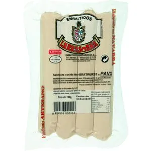 Salchicha bratwurst de pavo 4 unidades 300 g