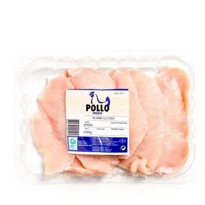 Pechuga de pollo fileteado bandeja (500 g aprox)