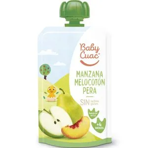 Papilla de manzana, melocotón y pera 120 g