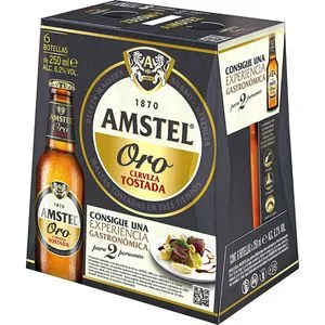 Cerveza tostada pack botellín 6x25 cl