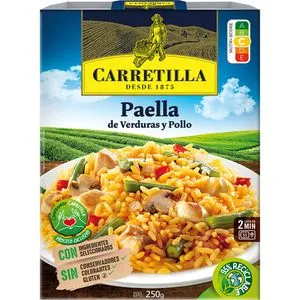 Paella de verduras y pollo 250 g