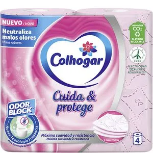 Papel higiénico rosa 4 rollos