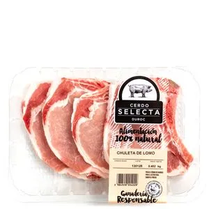 Chuleta de lomo bandeja Duroc (400 g aprox)