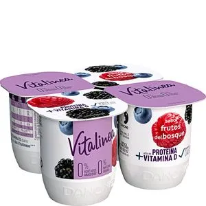 Yogur desnatado sabor frutos del bosque 4x125 g