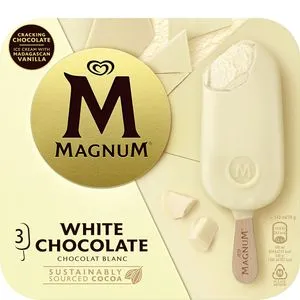 Helado chocolate blanco 3 unidades