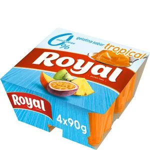 Gelatina 0% sabor tropical 4x90 g