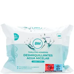 Toallitas húmedas desmaquillantes micelar 25 uds