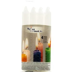 Vela bujía cilíndrica pack 4 uds