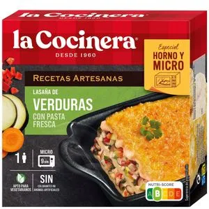 Lasaña de verduras congelada 280 g