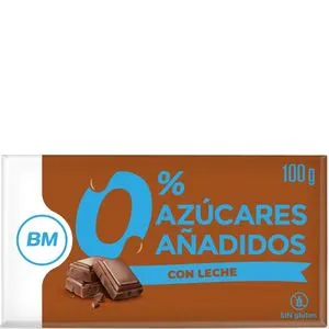 Chocolate con leche sin azúcar 100 gr