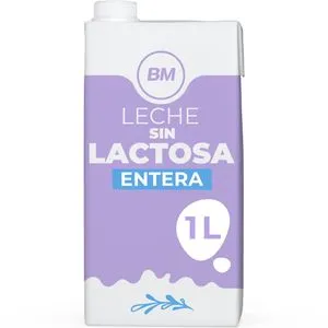 Leche entera sin lactosa 1 l