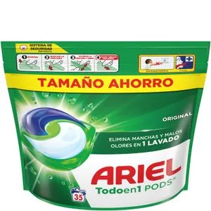 Detergente líquido pods 35 lavados