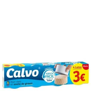 Atún claro en aceite de girasol 4x65 g