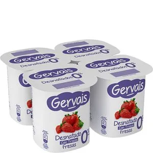 Yogur desnatado con fresas 4x120 g