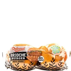 Pan de hamburguesa brioche 4 unidades