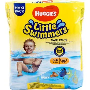 Pañales Little Swimmers talla 5-6, 19 unidades