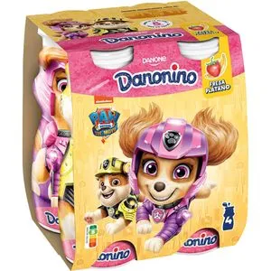 Yogur líquido bebedino con fresa y plátano 4x100 g