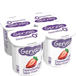 Yogur desnatado sabor fresa 4x120 g