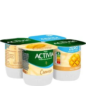Yogur bífidus cremoso 0% de mango 4x120 g