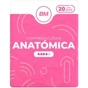 Compresas anatomica celulosa 20 uds