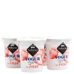 Yogur cremoso de fresa 4x125 g