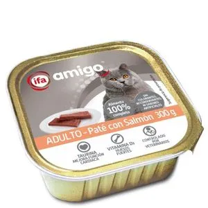 Paté para gatos con salón 300 g
