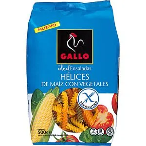 Hélices de maíz con vegetales sin gluten 400g