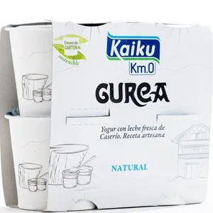 Yogur con leche fresca de caserío natural, 4x115 g