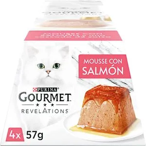 Mousse con salmón para gatos 4x57 g