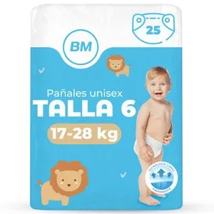 Pañal junior talla 6, 25 uds (17-28 kg)