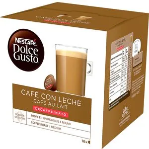 Café descafeinado con leche 16 cápsulas
