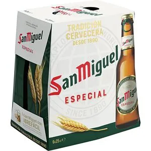 Cerveza especial pack botellín 6x25 cl