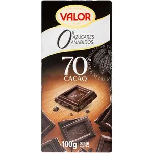 Chocolate negro 70 %, sin azúcar 100 g