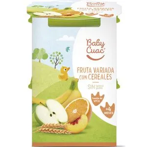 Tarrito fruta variada y cereales 2x200 ml